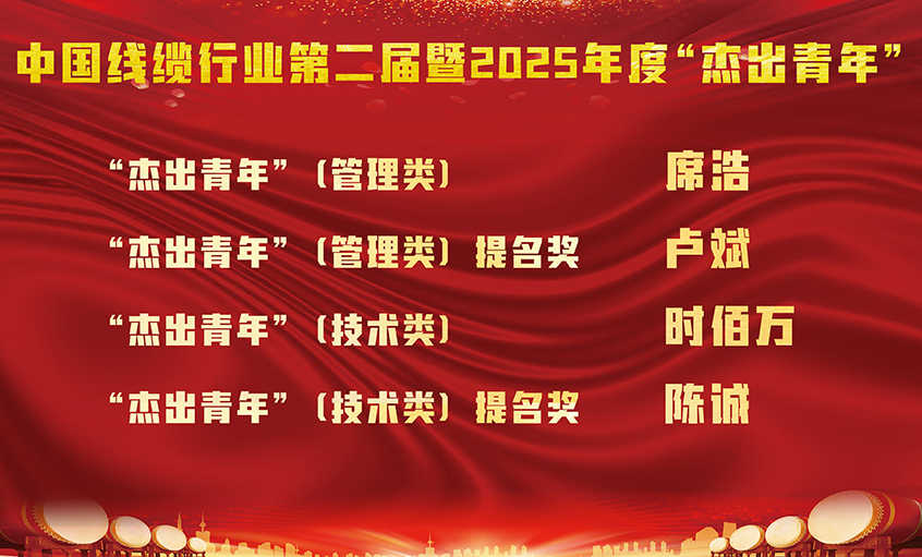 尊龙凯时人生就是搏电缆四名员工荣膺中国线缆行业第二届暨2025年度